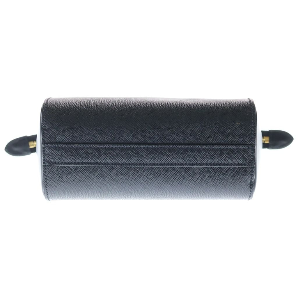 Prada Saffiano 2-Way Mini Bag Black Leather Gold — view 4