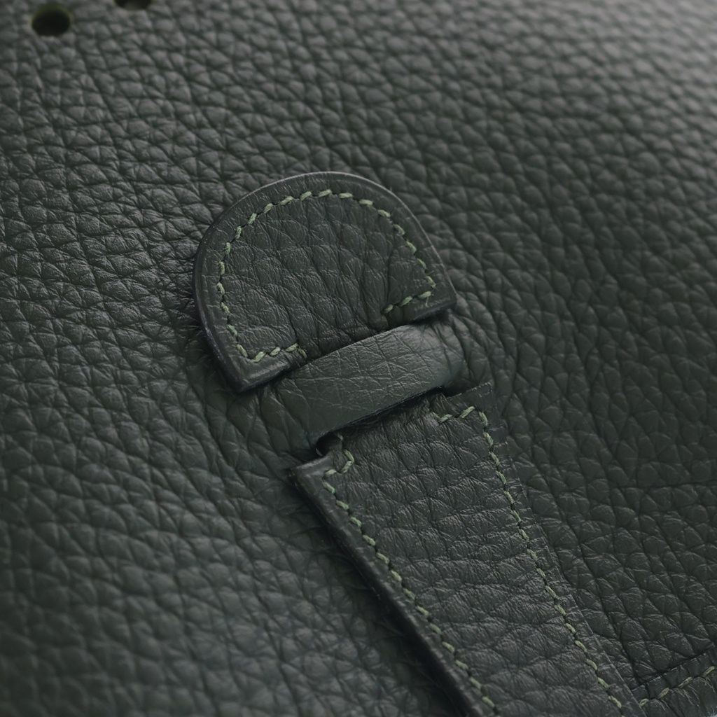 Hermes Evelyne Shoulder Bag Green Taurillon Gold — view 6