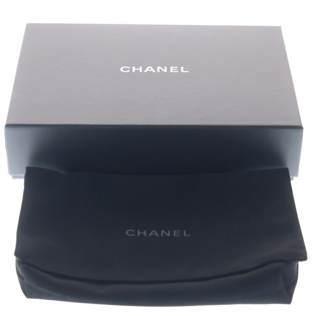 Chanel Classic Chain Wallet Shoulder Bag Black Caviar Leather Silver — view 8