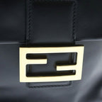 Fendi Baguette FF Logo Backpack Black Leather Gold — view 6