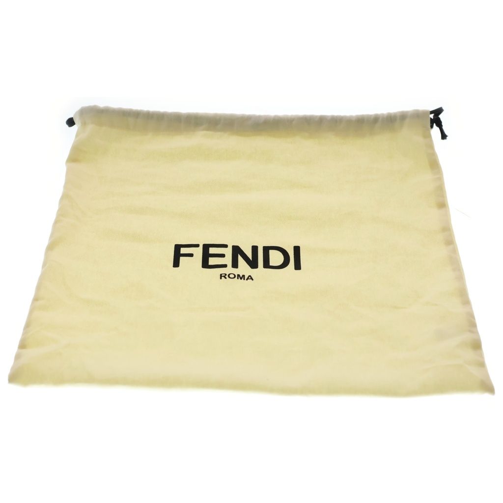 Fendi Baguette FF Logo Backpack Black Leather Gold — view 8