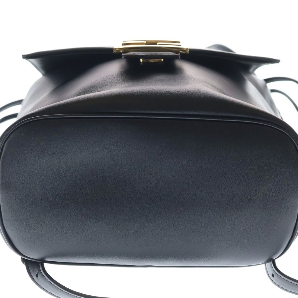 Fendi Baguette FF Logo Backpack Black Leather Gold — view 4