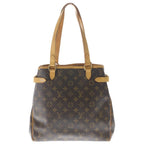 Louis Vuitton Monogram Batignolles Vertical Tote Brown Leather Gold — view 2