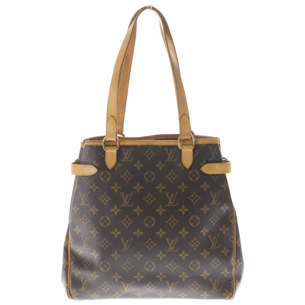 Louis Vuitton Monogram Batignolles Vertical Tote Brown Leather Gold — view 2