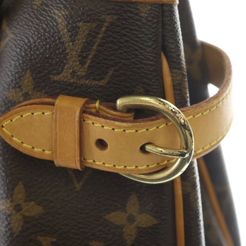 Louis Vuitton Monogram Batignolles Vertical Tote Brown Leather Gold — view 7