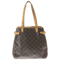 Louis Vuitton Monogram Batignolles Vertical Tote Brown Leather Gold