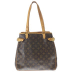 Louis Vuitton Monogram Batignolles Vertical Tote Brown Leather Gold