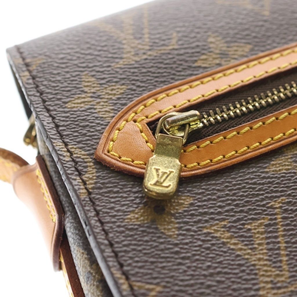 Louis Vuitton Monogram Saint Germain 24 Shoulder Bag Brown Leather Gold — view 6