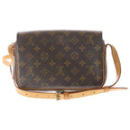 Louis Vuitton Monogram Saint Germain 24 Shoulder Bag Brown Leather Gold — view 2