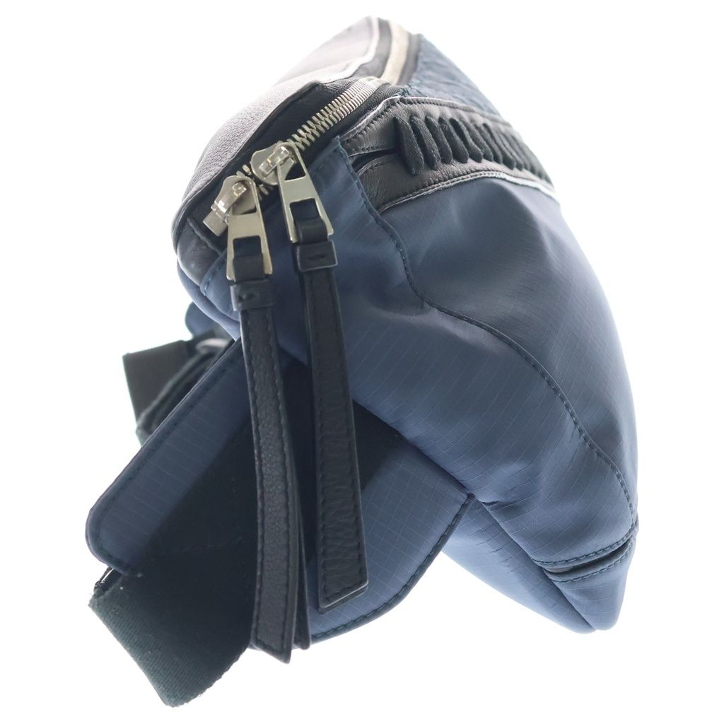 Loewe Puzzle Sling Bag Blue Black Leather Nylon Silver — view 3