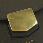 Celine Trotter Shoulder Bag Gray Leather Gold — view 6