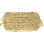 Saint Laurent Paris Raffia Cross Belt Bag Basket Beige Gold — view 4