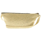 Saint Laurent Paris Raffia Cross Belt Bag Basket Beige Gold — view 2