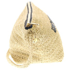 Saint Laurent Paris Raffia Cross Belt Bag Basket Beige Gold — view 3
