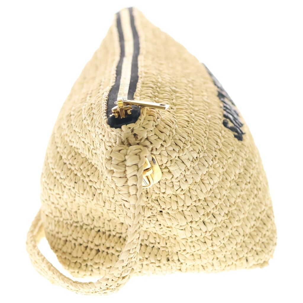 Saint Laurent Paris Raffia Cross Belt Bag Basket Beige Gold — view 3