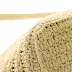 Saint Laurent Paris Raffia Cross Belt Bag Basket Beige Gold — view 5