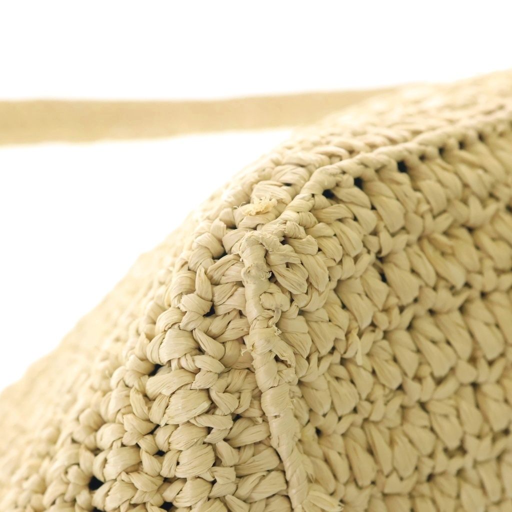 Saint Laurent Paris Raffia Cross Belt Bag Basket Beige Gold — view 5
