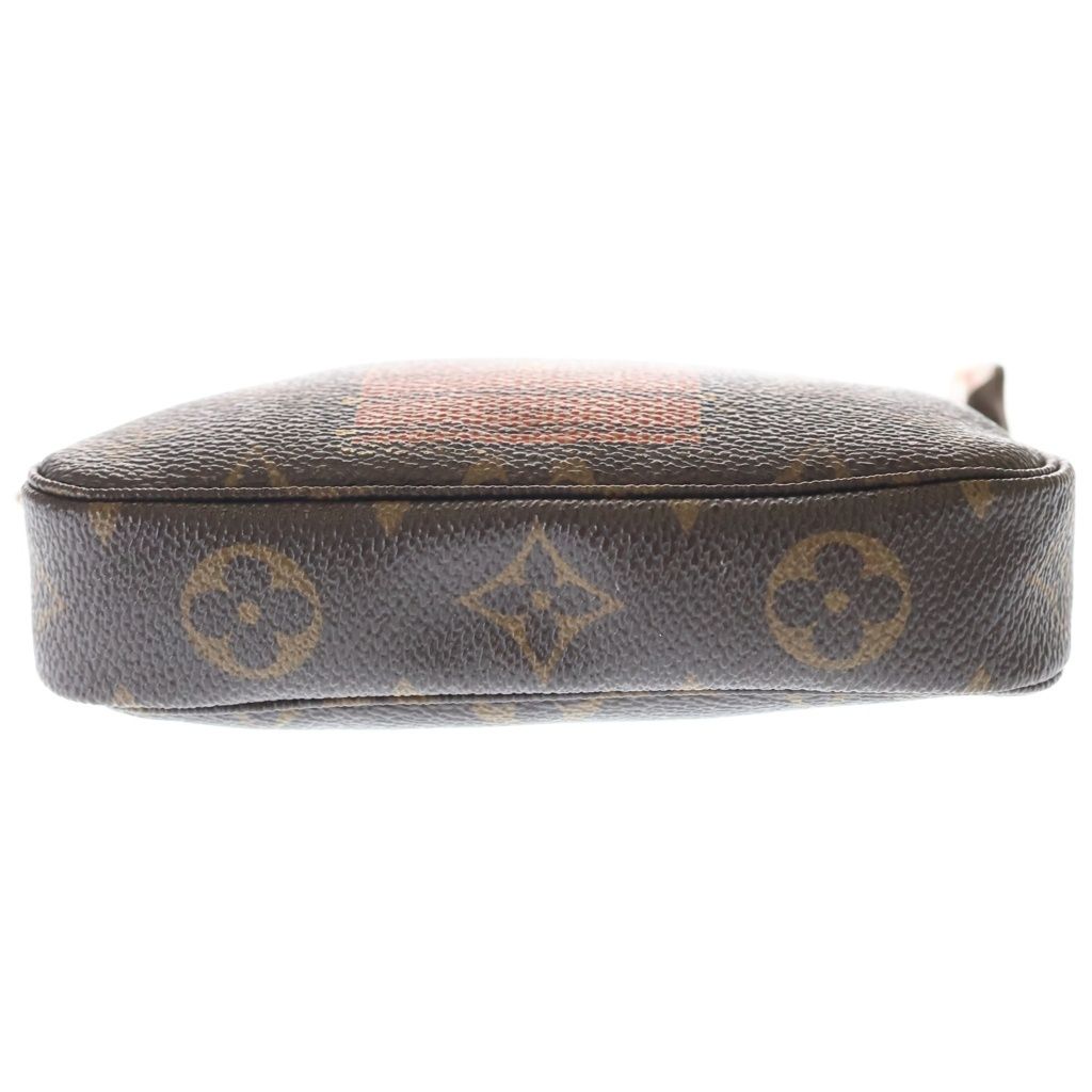 Louis Vuitton Monogram Mini Pochette Trunk & Lock Pouch Case Brown Gold — view 4