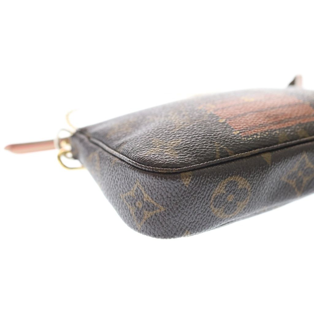 Louis Vuitton Monogram Mini Pochette Trunk & Lock Pouch Case Brown Gold — view 5