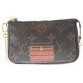 Louis Vuitton Monogram Mini Pochette Trunk & Lock Pouch Case Brown Gold