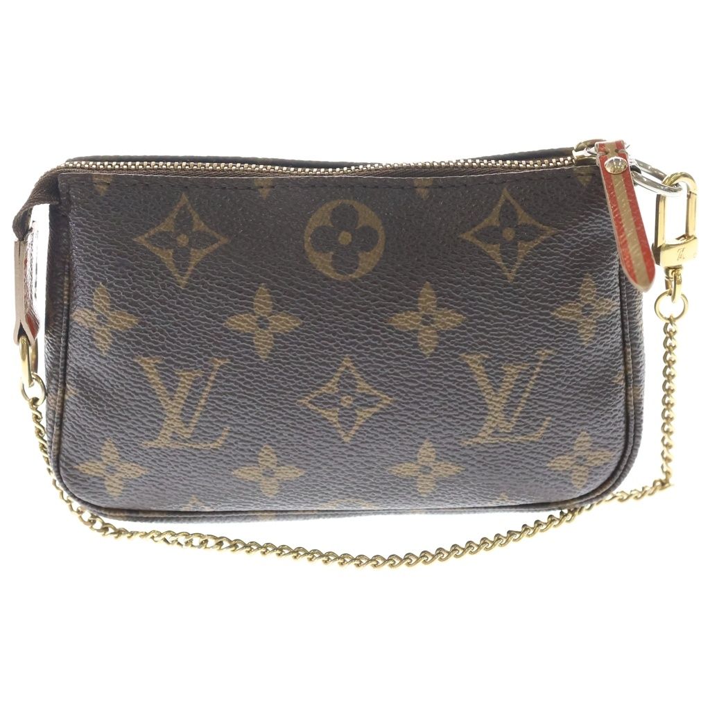 Louis Vuitton Monogram Mini Pochette Trunk & Lock Pouch Case Brown Gold — view 2