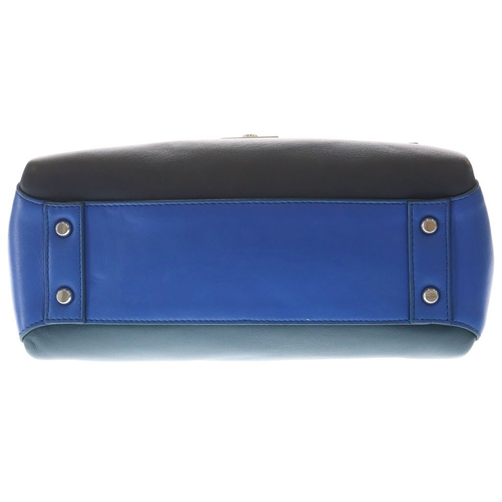 Bottega Veneta Piazza Small Intrecciato Leather 2-Way Bag Silver Green Blue — view 4