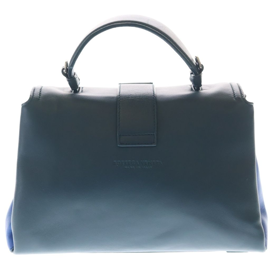 Bottega Veneta Piazza Small Intrecciato Leather 2-Way Bag Silver Green Blue — view 2