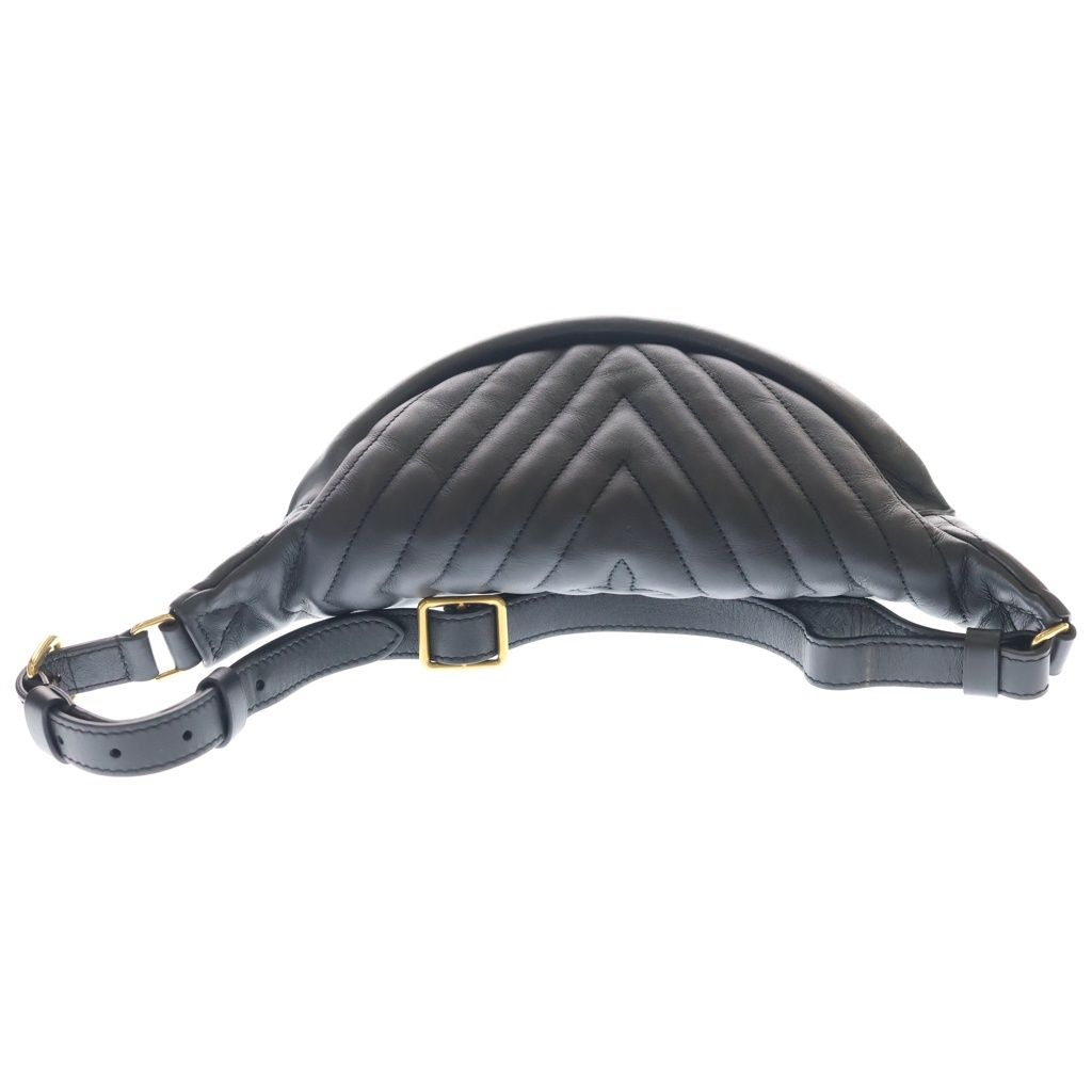 Louis Vuitton New Wave Leather Bum Body Waist Bag Pouch Black — view 2