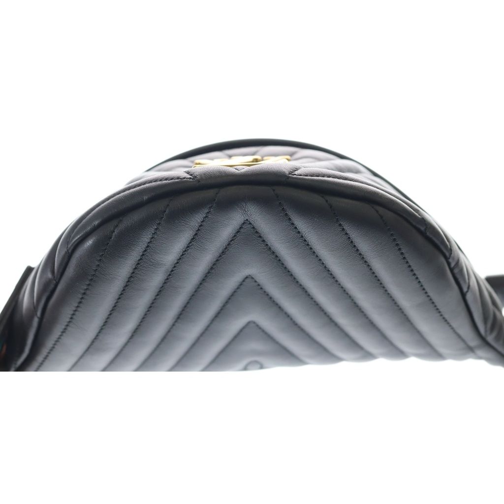 Louis Vuitton New Wave Leather Bum Body Waist Bag Pouch Black — view 4