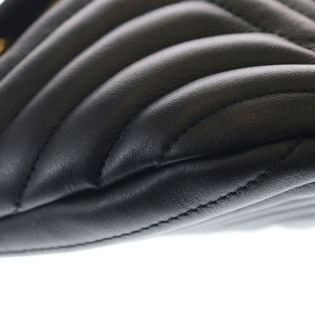 Louis Vuitton New Wave Leather Bum Body Waist Bag Pouch Black — view 5