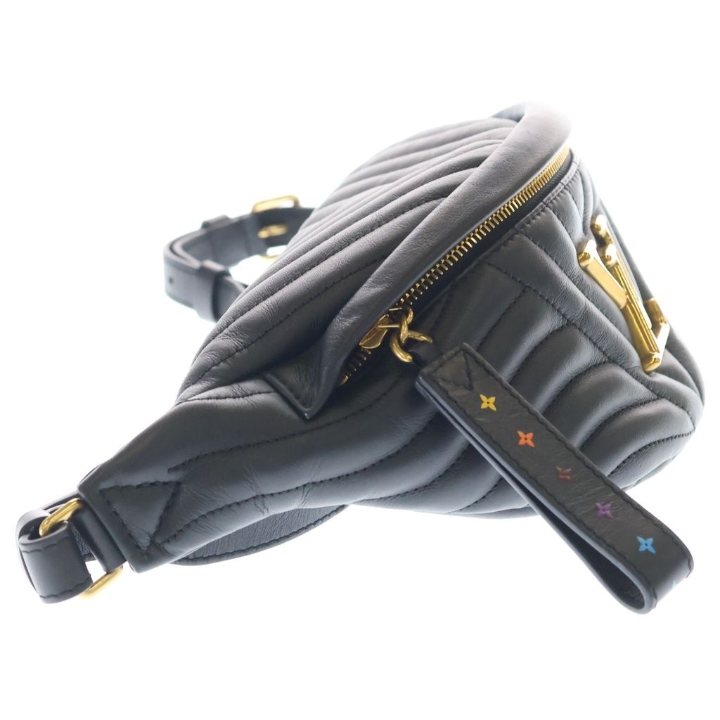 Louis Vuitton New Wave Leather Bum Body Waist Bag Pouch Black — view 3