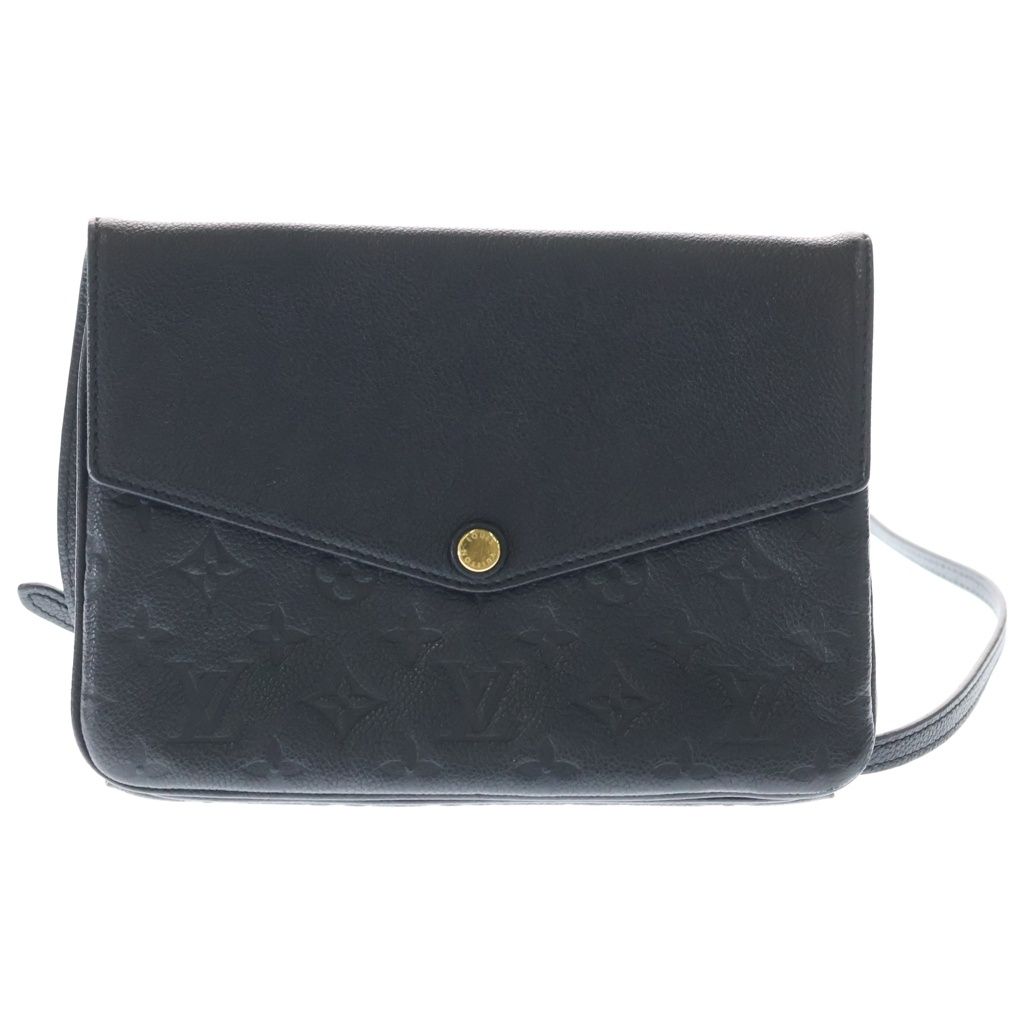 Louis Vuitton Monogram Empreinte Twice Leather Shoulder Bag Gold Black