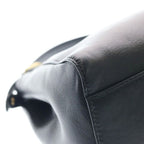 Fendi Peekaboo Leather Gold 2-Way Shoulder Bag Black — view 5