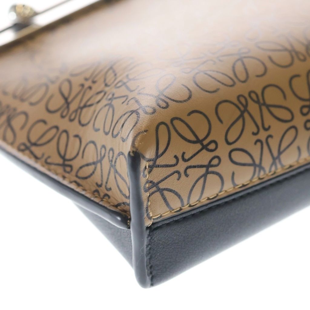 Loewe Anagram Missy Small Leather 2-Way Bag Silver Black Brown — view 5