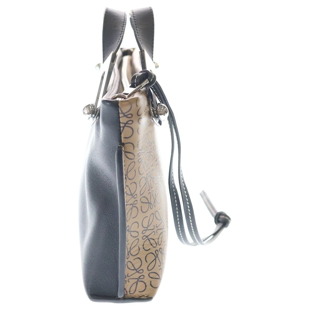 Loewe Anagram Missy Small Leather 2-Way Bag Silver Black Brown — view 3