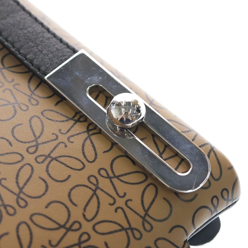 Loewe Anagram Missy Small Leather 2-Way Bag Silver Black Brown — view 6