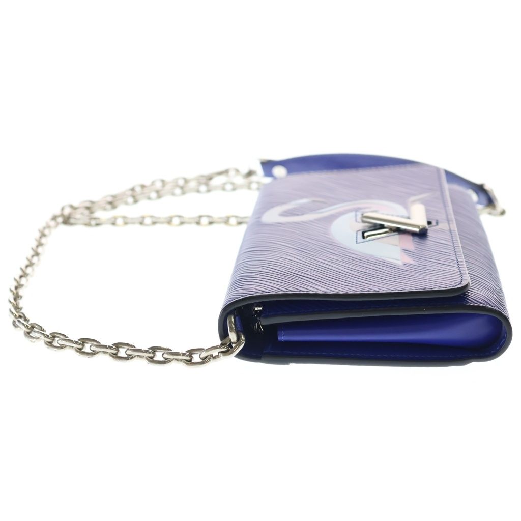 Louis Vuitton Epi Portefeuille Twist Chain Flamingo Leather Shoulder Bag Wallet — view 3