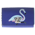 Louis Vuitton Epi Portefeuille Twist Chain Flamingo Leather Shoulder Bag Wallet