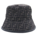 Fendi Zucca Pattern FF Logo Bucket Hat Brown