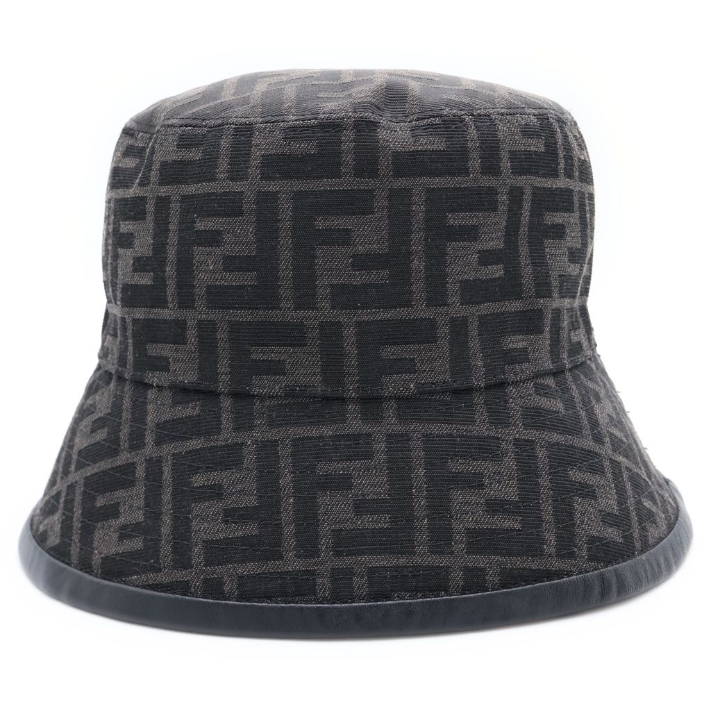 Fendi Zucca Pattern FF Logo Bucket Hat Brown — view 2