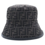 Fendi Zucca Pattern FF Logo Bucket Hat Brown — view 2