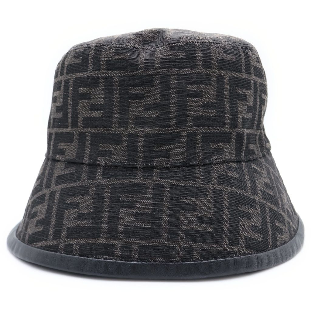 Fendi Zucca Pattern FF Logo Bucket Hat Brown — view 4