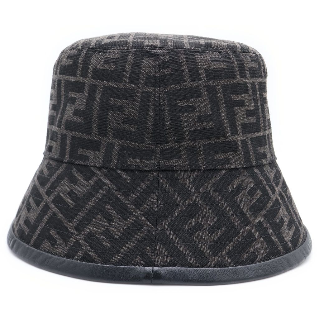 Fendi Zucca Pattern FF Logo Bucket Hat Brown — view 3