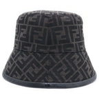 Fendi Zucca Pattern FF Logo Bucket Hat Brown — view 3