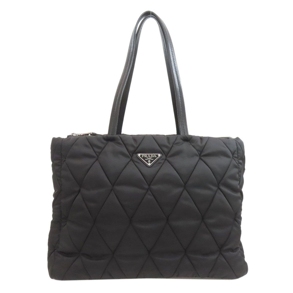 Prada Logo Quilted Tote Nylon