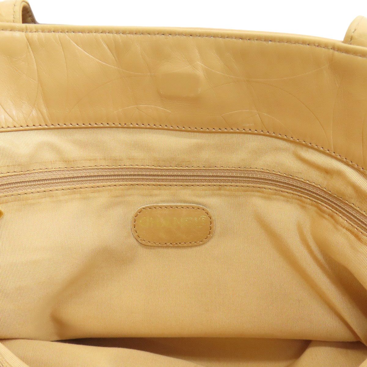 Chanel CC Logo Gold Tote Calf — view 8