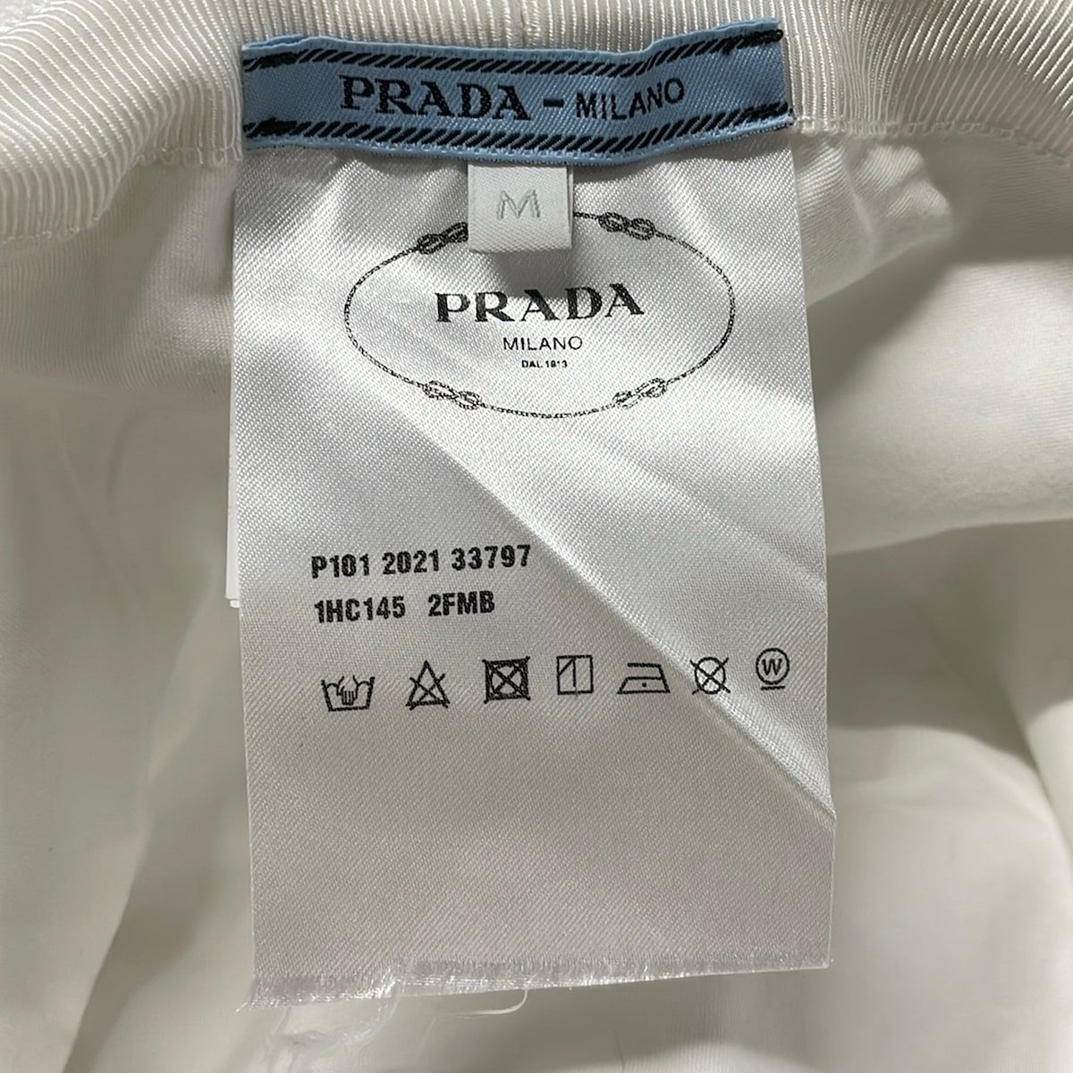 Prada Hat M White Cotton — view 5