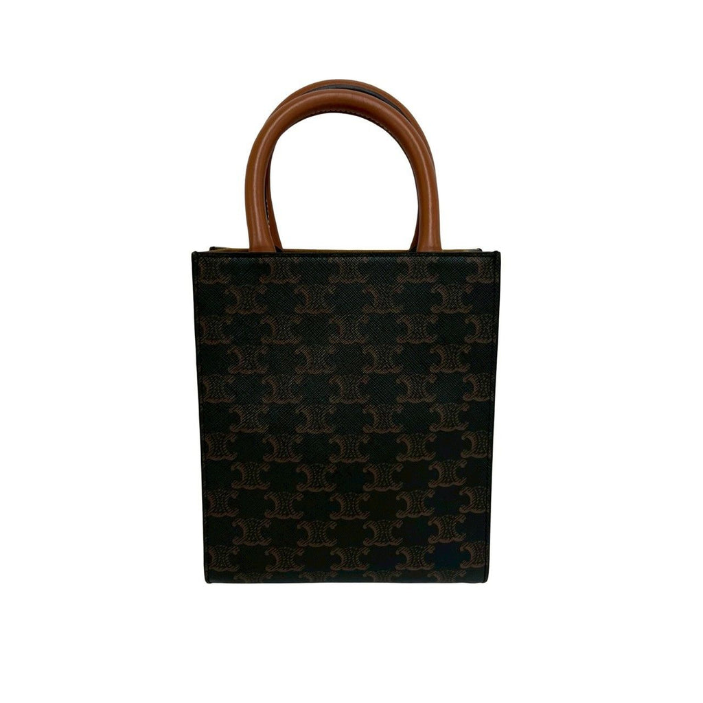 Celine Vertical Cover Mini Leather 2-Way Shoulder Bag Brown — view 3