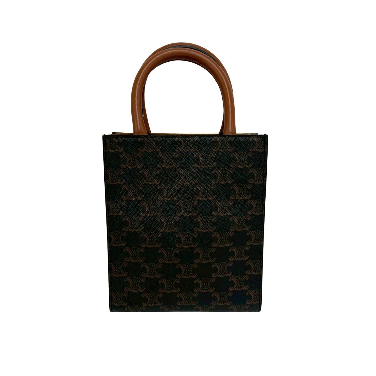 Celine Vertical Cover Mini Leather 2-Way Shoulder Bag Brown — view 3