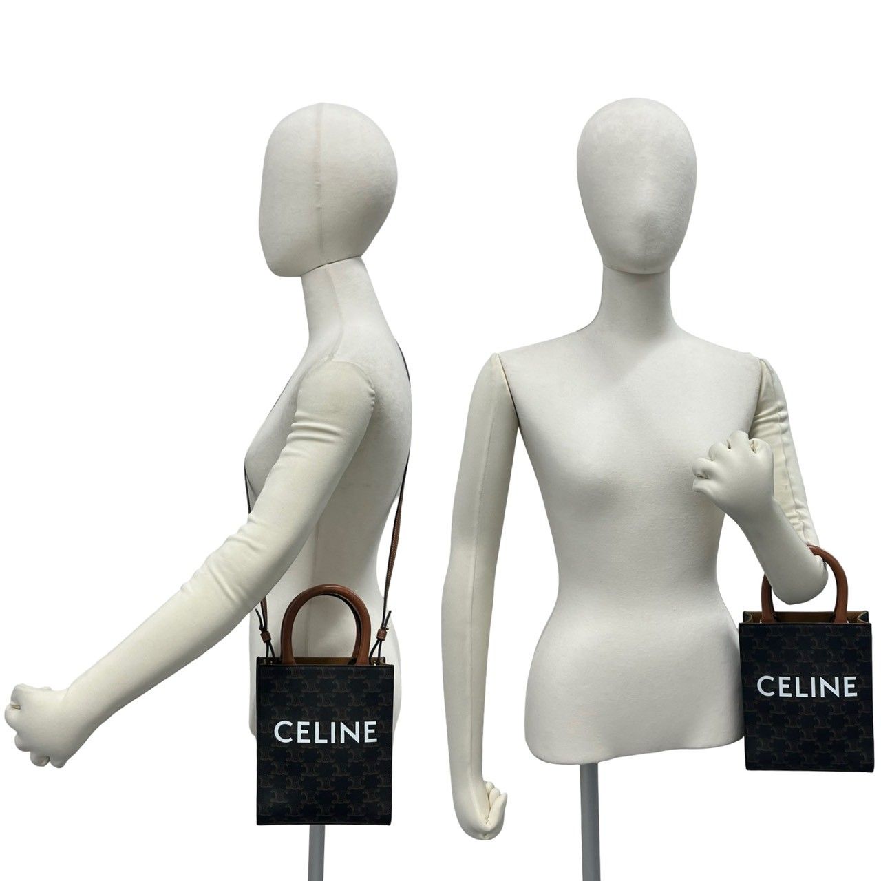 Celine Vertical Cover Mini Leather 2-Way Shoulder Bag Brown — view 2